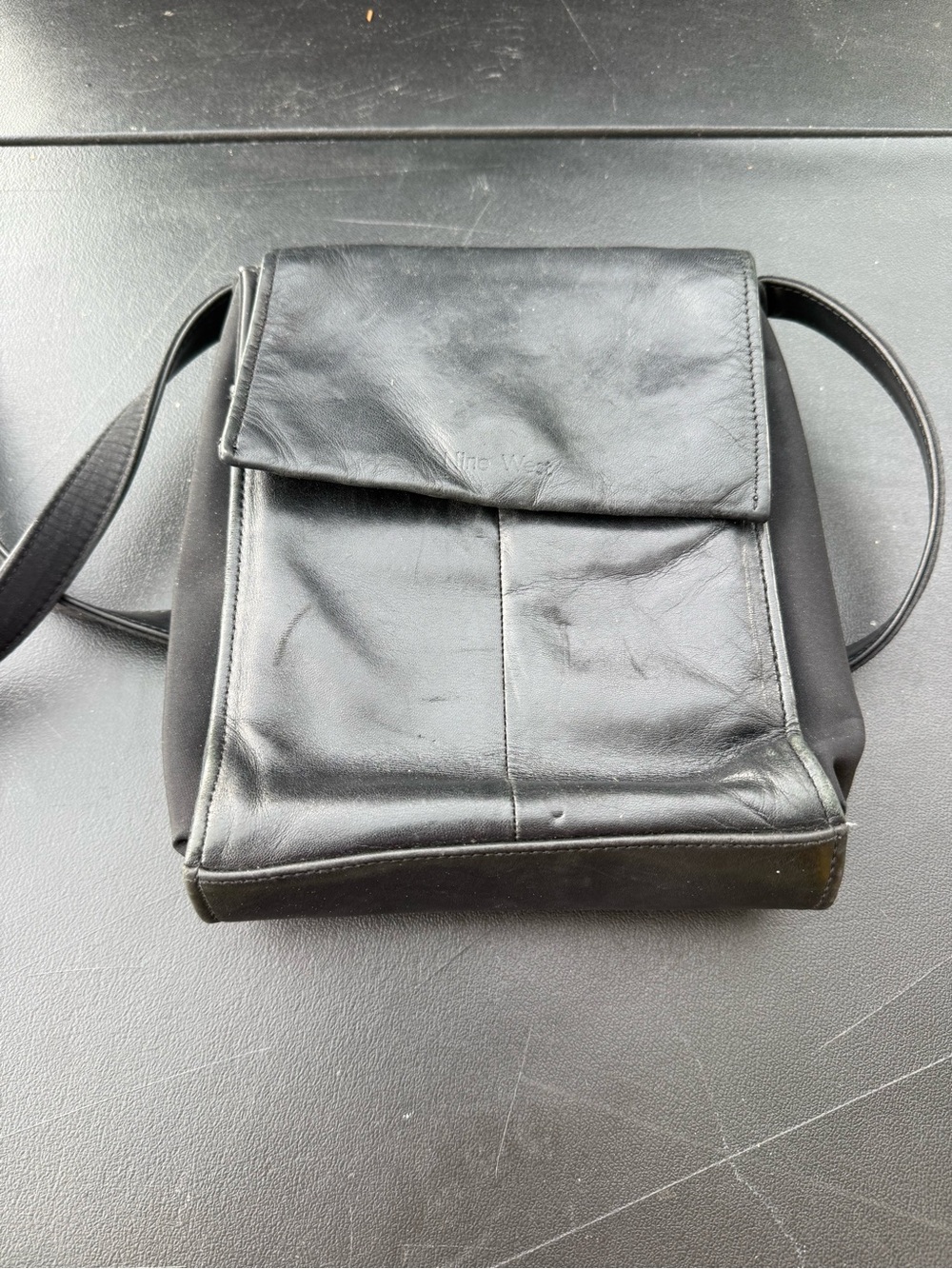 Nine West Black Leather Shoulder Bag Beautiful Quality